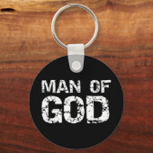 Porte-clés Citation chrétienne audacieuse pour hommes foi dir (Recto)