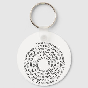 Porte-clés citation courage du Magicien d'Oz