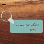 Porte-clés Citation d'amitié Deux oiseaux Feuilles rouges Mon (Verso)