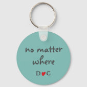 Porte-clés Citation d'amitié Deux oiseaux Feuilles rouges Mon (Verso)