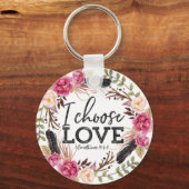 Porte-clés Citation d'amour des Corinthiens de la couronne fl (Recto)