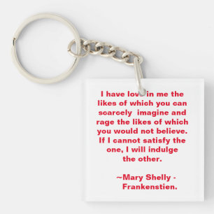 Porte-clés Citation d'amour et de colère