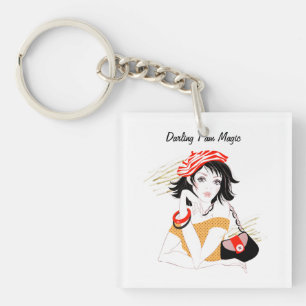 Porte-clés Citation de attitude magique chérie