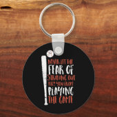 Porte-clés Citation de base-ball motivationnelle inspirée (Recto)