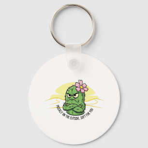 Porte-clés Citation de cactus à l'extérieur épineux et à l'in