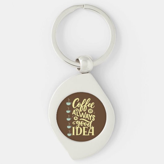Porte-clés citation de café (Devant)