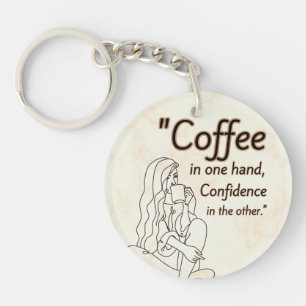 Porte-clés citation de café