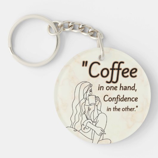 Porte-clés citation de café (Devant)