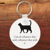 Porte-clés Citation de chat tirée du Secret du propriétaire f (Recto)