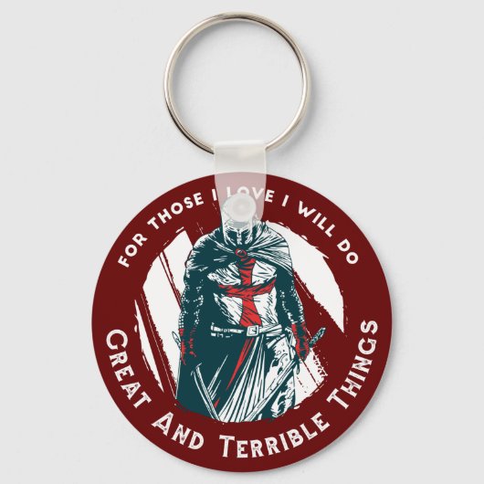 Porte-clés Citation de Chevalier Brave (Recto)