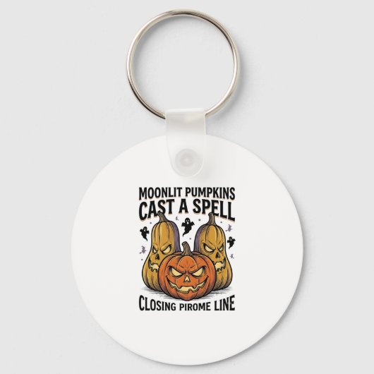 Porte-clés Citation de citrouille d'Halloween Jack O Lantern (Recto)