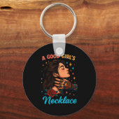 Porte-clés Citation de collier préféré d'une bonne fille (Recto)