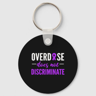 Porte-clés Citation de conception de ruban violet qui ne disc
