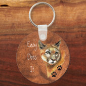 Porte-clés Citation de Cougar, Puma, Lion de montagne "Easy D (Recto)