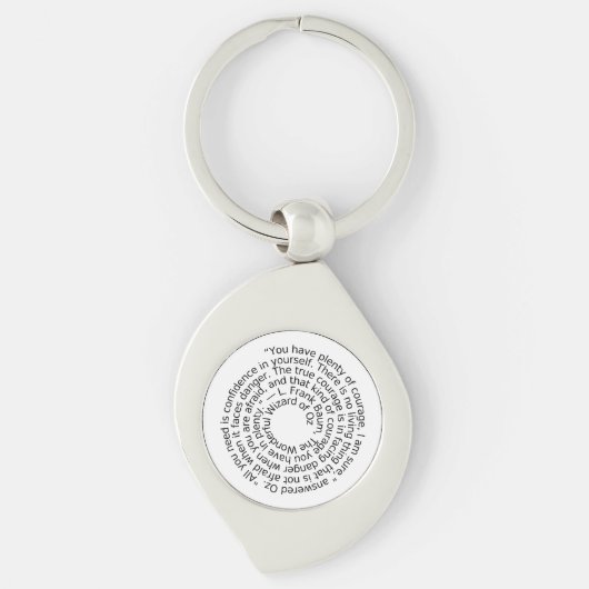 Porte-clés citation de courage du Magicien d'Oz (Devant)