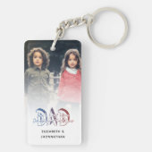 Porte-clés Citation de DAD Son & Fille Photo Collage Nom de f (Dos)
