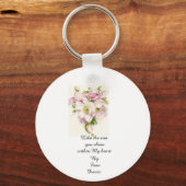 Porte-clés Citation de Feon Davis avec porte - clé de fleurs (Recto)