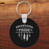 Porte-clés Citation de fierté amérindienne pour un Potawatomi (Recto)