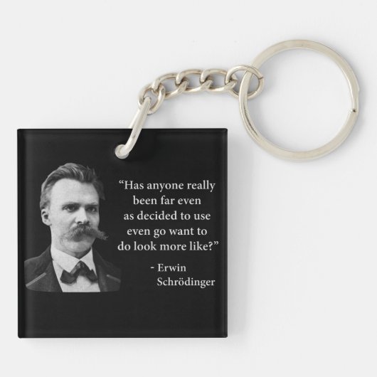 Porte-clés Citation de Friedrich Nietzsche Troll (Dos)