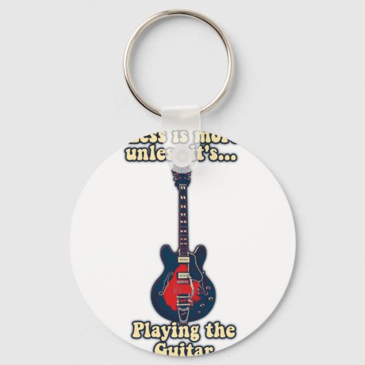 Porte-clés citation de guitare motivante pour les joueurs de (Recto)