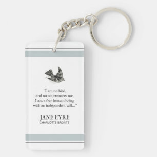 Porte-clés Citation de Jane Eyre - Je ne suis pas un oiseau