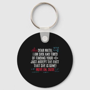 Porte-clés Citation de maths drôle Cher maths passe à autre c