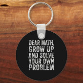 Porte-clés Citation de maths drôle Cher professeur de maths M (Recto)