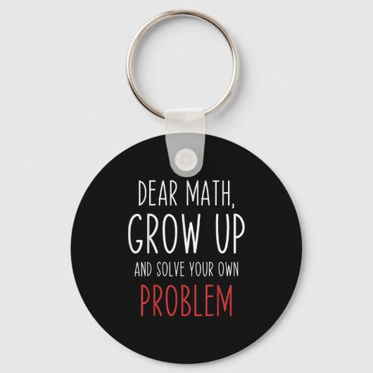 Porte-clés Citation de maths drôle Cher professeur de maths M (Recto)