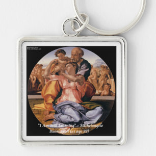 Porte-clés Citation de Michelangelo Art & Fameuse "Apprentiss