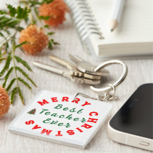 Porte-clés Citation de Noël pour l'appréciation des enseignan