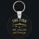 Porte-clés Citation De Pêche Drôle Les Poissons Appelent Je D<br><div class="desc">Design amusant et humoristique pour les pêcheurs, les pêcheurs, les amateurs de pêche fluviale et de lac. Cette marchandise vintage, rétro et en détresse est à porter sur votre voyage de pêche au cabine par le bois. Apportez vos engrenages, la canne à pêche, la bobine de pêche et attrapons du...</div>