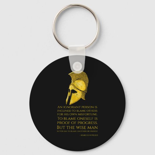 Porte-clés Citation de philosophie stoïque de Marcus Aurelius (Recto)