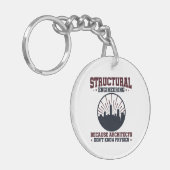 Porte-clés Citation de physique drôle de l'ingénieur structur (Devant gauche)