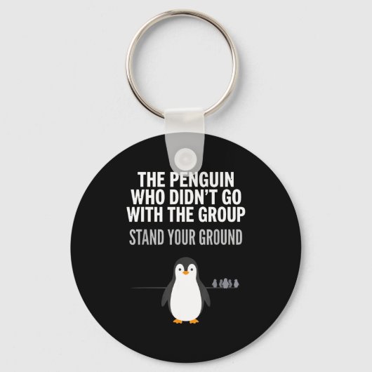 Porte-clés Citation de pingouin drôle penseur indépendant arc (Recto)