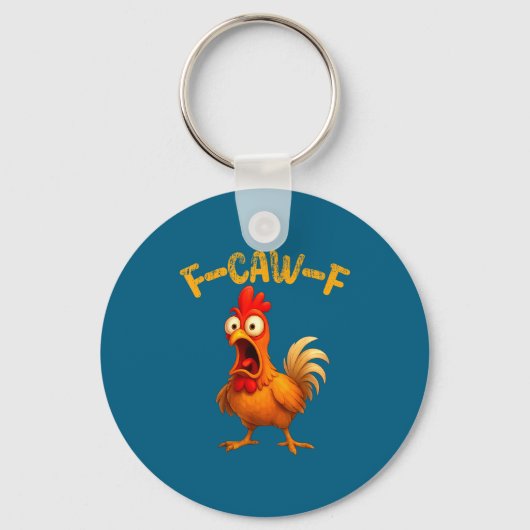 Porte-clés Citation de poulet drôle coq animal mème humour di (Recto)