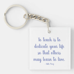 Porte-clés Citation de professeur de porte - clé