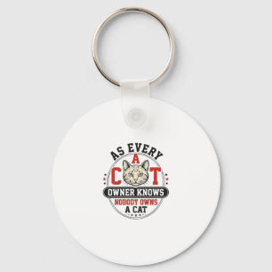 Porte-clés Citation de propriétaire de chat drôle Design de g