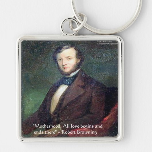 Porte-clés Citation de Robert Browning sur la maternité (Devant)