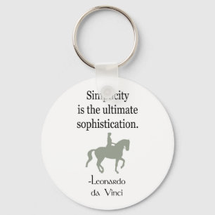 Porte-clés Citation de simplicité avec le cheval de dressage