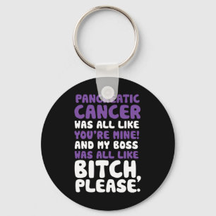 Porte-clés Citation de soutien pour le cancer du pancréas