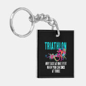 Porte-clés Citation de triathlon sarcastique moderne avec écl (Devant gauche)
