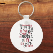 Porte-clés Citation de vie inspirationnelle pour motivation (Recto)