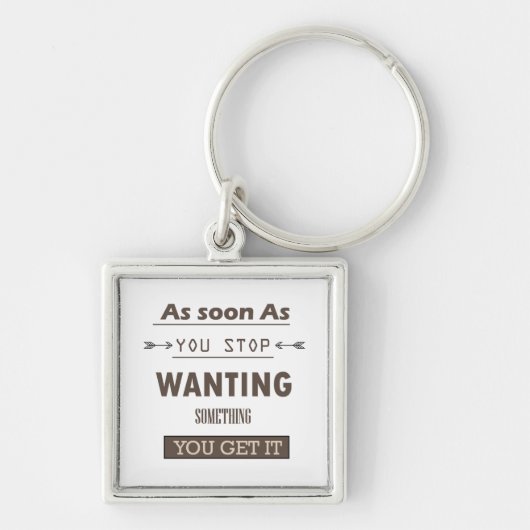 Porte-clés Citation de vie motivante (Devant)