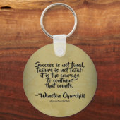 Porte-clés Citation de Winston Churchill ; succès (Recto)