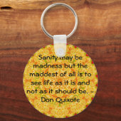 Porte-clés Citation Don Quichotte d'inspiration (Recto)