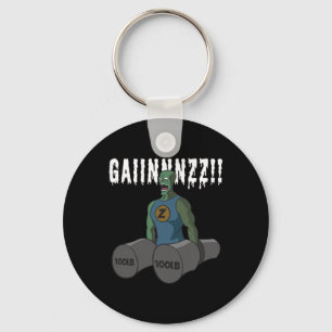 Porte-clés Citation Drôle Bodybuilding Gym-zombies veut un ga