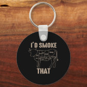 Porte-clés Citation drôle de barbecue vache (Recto)