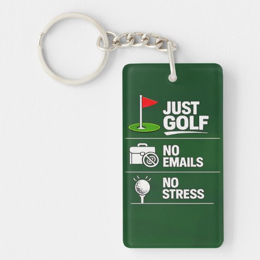 Porte-clés Citation drôle de golf Retraite de golf (Devant)