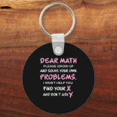 Porte-clés Citation drôle de maths (Recto)