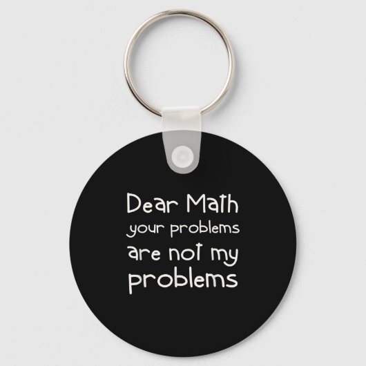 Porte-clés Citation drôle de maths Cher Math pour filles garç (Recto)